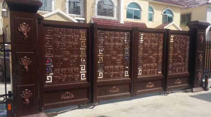 順德區碧桂園精雕別墅鋁藝折疊門